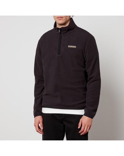 Napapijri Laato Half Zip Fleece Jacket - Black