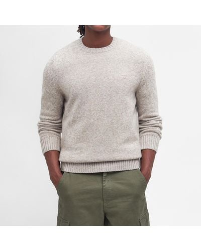 Barbour Atley Crewneck Wool Sweater - Gray