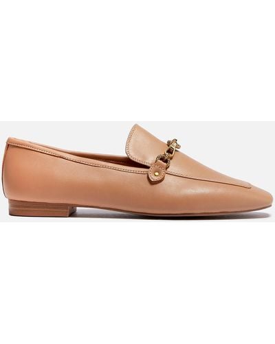 Guess Marta Embellished Leather Loafers - Natural