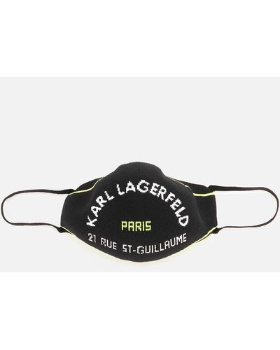 Karl Lagerfeld Rsg Knit Face Mask Line - Black