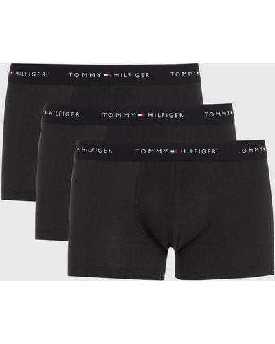 Tommy Hilfiger Three-Pack Stretch-Cotton Boxer Trunks - Schwarz