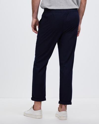 Staple Superior Hamilton Linen Blend Trousers - Blue
