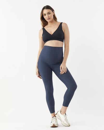 SOON Maternity Active Overbelly Side Pocket 7 8 leggings - Blue