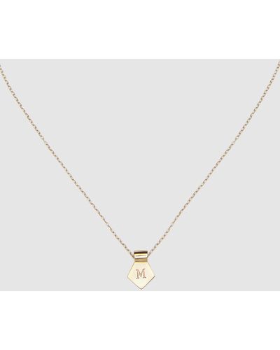 CA Jewellery Letter M Pendant Necklace - Metallic