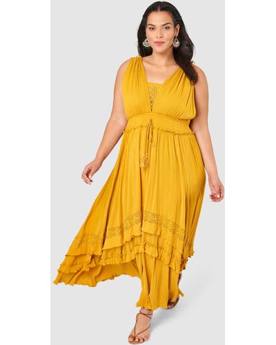 The Poetic Gypsy Sunbeam Maxi Dress - Yellow