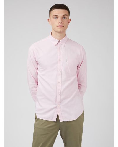 Ben Sherman Signature Oxford Long Sleeve Shirt - Pink