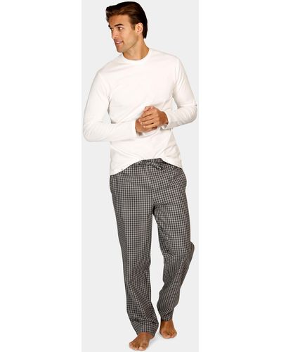 Brooksfield Flannel Pyjama Set - White