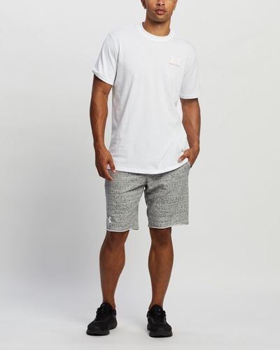 Under Armour Rival Terry Shorts - White