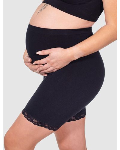 B Free Intimate Apparel Maternity Anti Chafing Cotton Shorts - Black