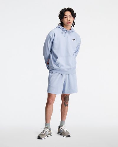 New Balance Uni Ssentials French Terry Hoodie - Blue