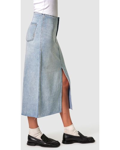 Neuw Recut Maxi Skirt - Blue