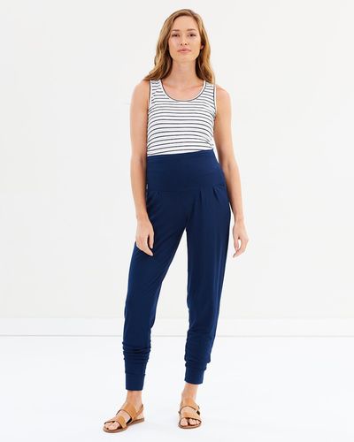 Bamboo Body Softline Slouch Trousers - Blue