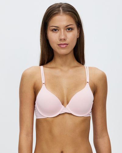 Tommy Hilfiger Lightly Lined Dbra With Double Front Straps Cross Front Core - Multicolour