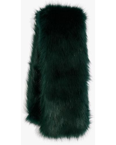 Country Road Faux Fur Scarf - Green