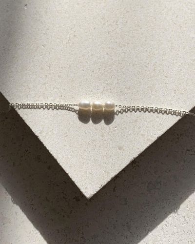 SAINT VALENTINE Mini Pearl Bracelet - Metallic
