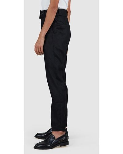 Amelius Azure Linen Trousers - Black