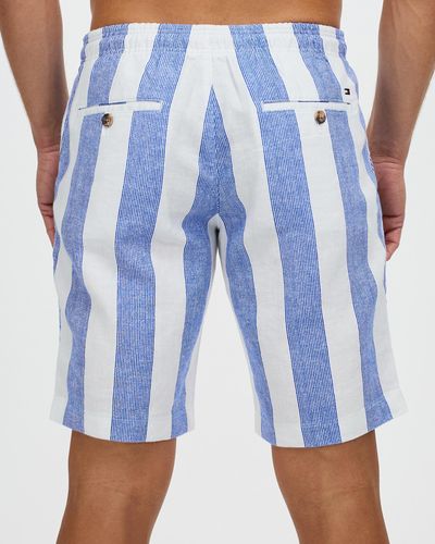 Tommy Hilfiger Harlem Crafted Stripe Shorts - Blue