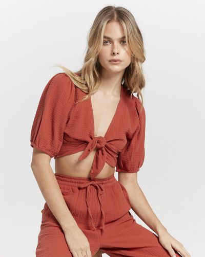 ONLY Thyra Knot Top - Red