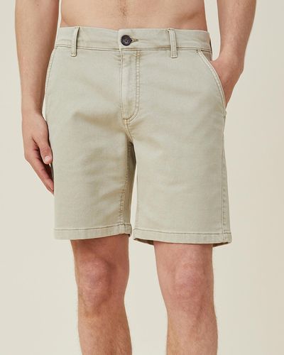Cotton On Corby Chino Shorts - Natural