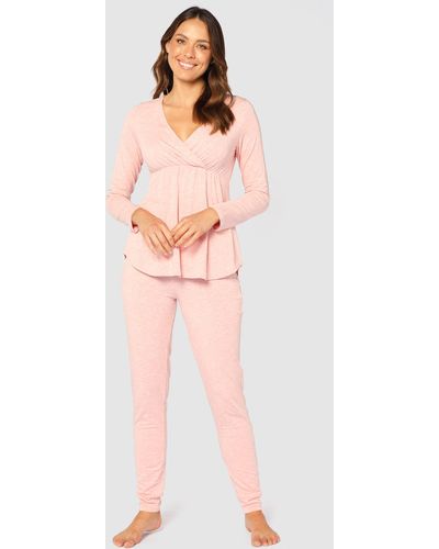 Bamboo Body Pj Slouch Pant - Pink