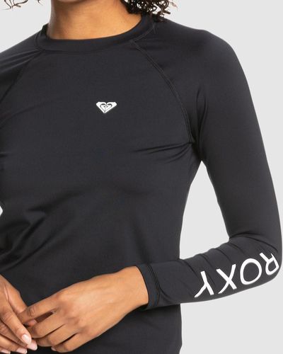 Roxy Essentials Long Sleeve Upf 50 Surf T Shirt - Grey