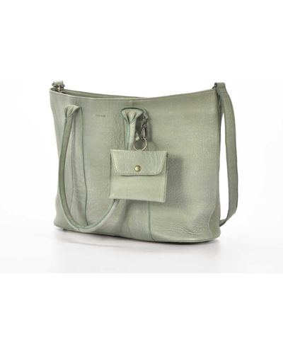 Cobb & Co Anderson Large Leather Tote - Green