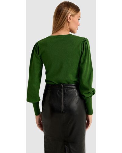 OXFORD Beccy Full Sleeve Knit Top - Green