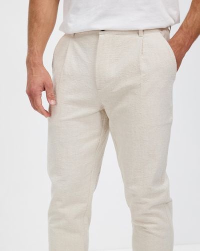 Staple Superior Austin Linen Blend Pant - Natural