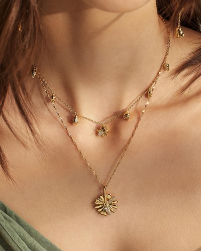 Wanderlust + Co In Bloom Tulips Necklace - Natural