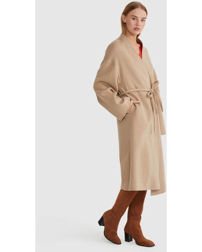 OXFORD Mira Wool Rich Unlined Coat - Natural