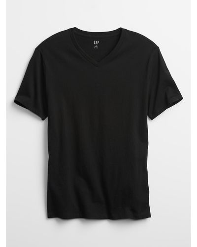 Gap Everyday V Neck T Shirt - Black