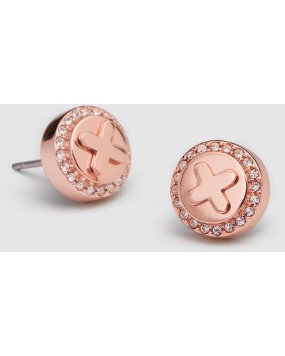 Mimco Figment Crystal Stud Earrings - Pink