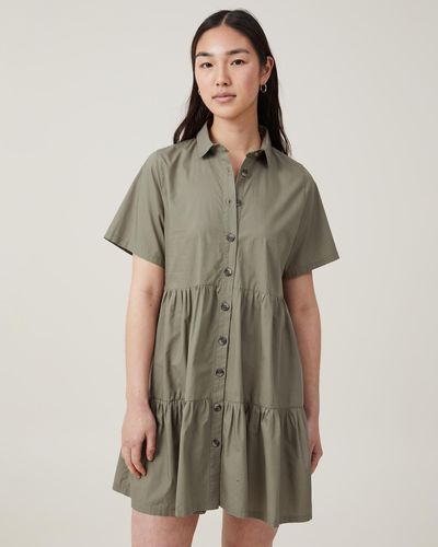 Cotton On Noah Mini Shirt Dress - Green