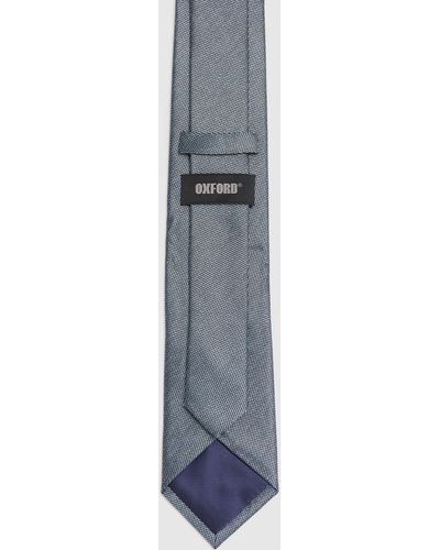 OXFORD Textured Solid Tie - Blue