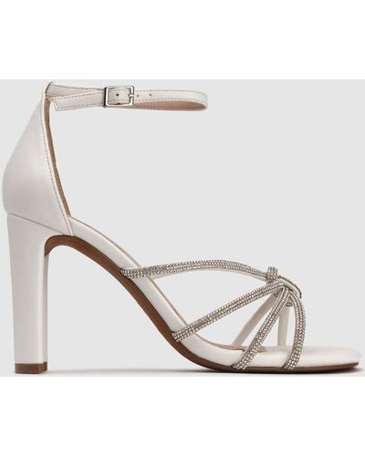 Betts Serie Diamante Heeled Sandals - White