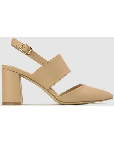 Betts Larissa Pointed Toe Court Shoes - Natural