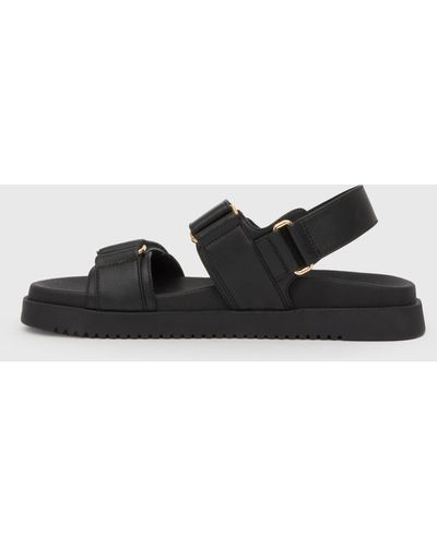 Betts Malini Buckle Footbed Sandals - Black