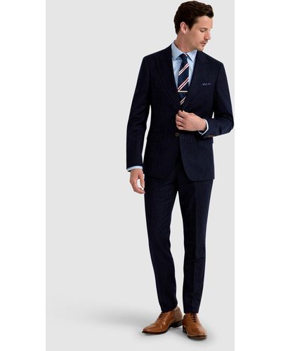 OXFORD Byron Wool Suit Trousers - Blue