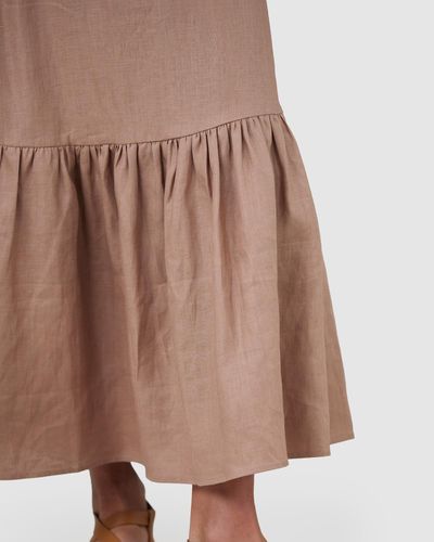 Amelius Orin Linen Skirt - Brown
