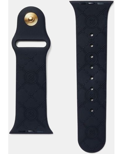 Mimco 44mm Mim Gram Silicone Watch Band - Blue