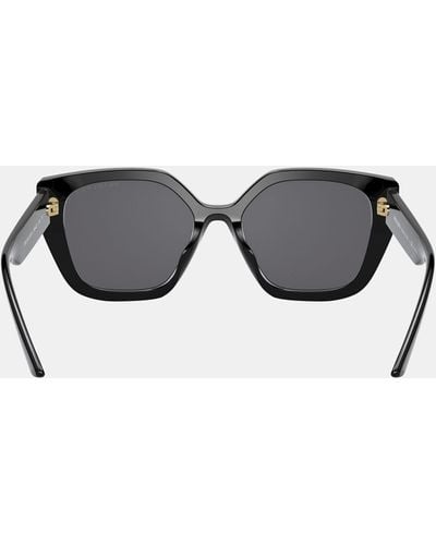 Prada Pr 24xs Rectangle-frame Sunglasses - Metallic