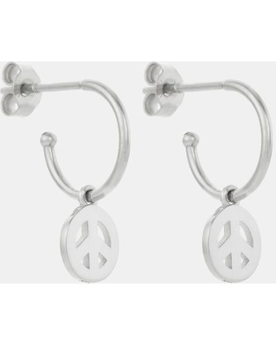 Karen Walker Peace Hoop Earrings - Multicolour