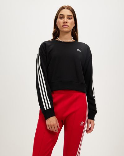 adidas Originals 3 Stripes Sweatshirt - Red