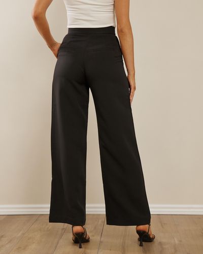 Atmos&Here Adele Wide Leg Trousers - Black
