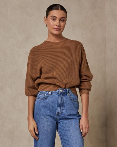 AERE Cashmere Blend Relaxed Jumper - Blue