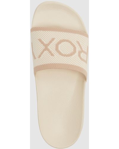 Roxy Slippy Knit Sandals - Natural