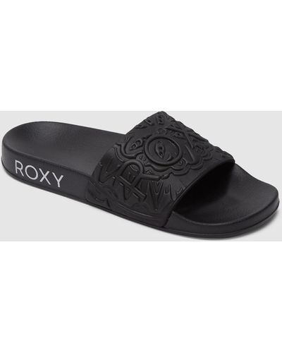 Roxy Slippy Mandala Sandals - Black