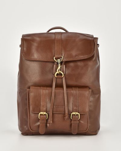 Cobb & Co York Large Leather Backpack - Brown