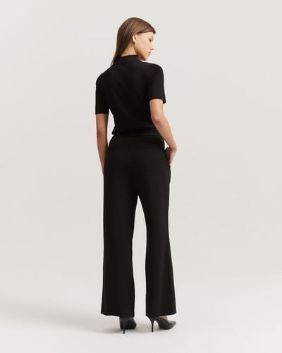 Country Road Pull On Wide Leg Pant - Black
