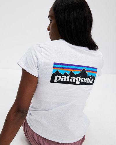 Patagonia P 6 Logo Responsibili Tee - White